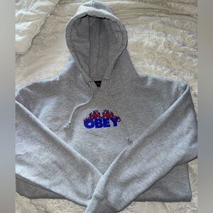 grey obey hoodie